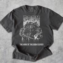 DOOM Slayer Shirt, Distressed Demon Slayer Game Tee, Hellfire Fan Apparel 4XL