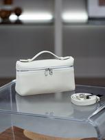Factory straight hair LP19 lunch box bag first layer cowhide lychee pattern shoulder crossbody portable casual versatile woman 20*7*12cm