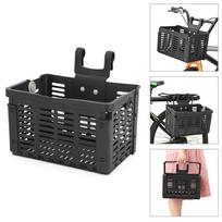 Bike Basket, Detachable Front Handlebar Rear Rack Carrier Folding Plastic Large Capacity Basket for Cycling, Shopping, Commuting