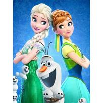Disney 5D DIY Diamond Painting Decorations Elsa and Anna Family Illustrations Diamond Embroidery and Rhinestone Cross Stitch Set Handmade Round 20x30cm
