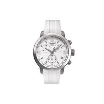 Tissot PRC 200 serijos kvarcinis chronografas 200M atsparumas vandeniui Rodantis datą Laikrodis Vyriški laikrodžiai Baltas T055.417.17.017.00 White Dial
