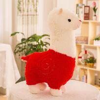 25cm Lovely Small Alpaca Plush Toy Stuffed Animal 5 Colors New Soft Sheep Doll Home Decor Kids Girl Birthday Christmas Gift 25cm raudona