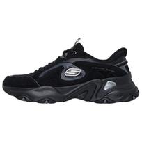 Skechers DLites 5.0 Panda Shoes Men Sneakers Black Silver 232417-BBK 39.5
