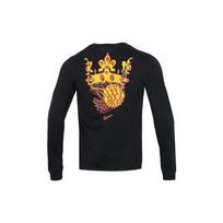 Men's Nike Lebron Sfg Basketball Sports Printing Round Neck Long Sleeves Black T-Shirt DN2906-010 M