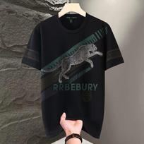 Men's Green Waffle Knit Short Sleeve Crew Neck T Shirt For Casual Daily Wear M juoda