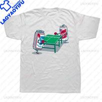 Funny Table Tennis Ping Pong Beer  T Shirts Graphic Streetwear Short Sleeve Birthday Gifts Summer Style Tshirt  Camisetas S