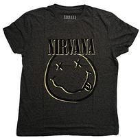 Nirvana T Shirt Inverse Smiley Official Brindle S Black S