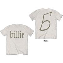Billie Eilish T Shirt Billie 5 Official Mens Natural M White 2XL