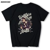Anime Demon Slayer Funny Cartoon T Shirt Otaku Demon Slayer Tanjiro Men Summer Kimetsu No 3XL