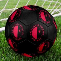 SK Slavia Praha futbolo kamuolys, spalvingas, tinkamas visoms amžiaus grupėms, mašininio siuvimo, PVC medžiaga, varžybų kokybės, patvarus ir atšokantis red
