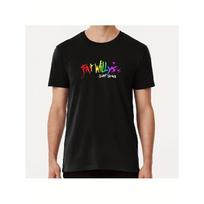 Men's Willy Surf Hut Original Logo T-Shirt - Plus, Soft and Casual Crew Neck Short-sleeved Shirt with Neon Surf Graphic Print and Willy Surf Hut S juoda