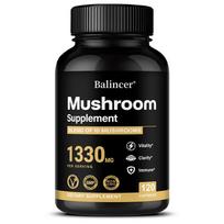 Reishi Extract Dietary Supplement, With Shiitake Extract, 120 Capsules Per Bottle 120 Capsules