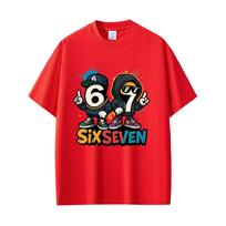 Funny Italian Brainrot Six Seven 67 Number Graphic Tshirt Unisex Women Summer Oversized Short Sleeved Male Casual Cotton T Shirts 4XL