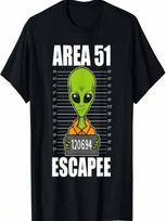 Storm Area 51 Alien Escapee From Area 51 - Alien Mugshot T-Shirt S įvairiaspalvis
