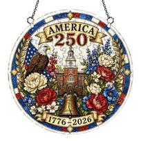 Acrylic Jigsaw Puzzle Suncatcher DIY Sun Catcher US 250th Anniversary Kit Stained Glass Small