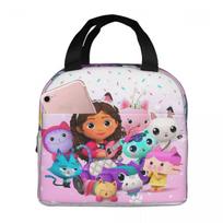 Gabbys Dollhouse Nordic Gabby Cat Pandy Paws Insulated Lunch Bag for Women Children Portable Food Boxes Thermal Lunch Box Tote One Size
