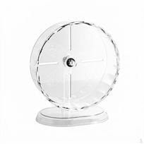 Silent Hamster Wheel with Stand Included, Clear Running Wheel, Large Exercise Cage Accessory