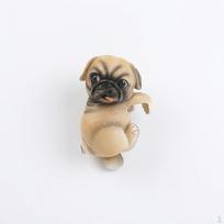 Corgi Dog Flower Pot Hanger, Resin Garden Decoration, Cute Animal Planter Ornament Pug