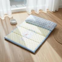 Foldable Pet Mat with Pillow Easy to Clean Waterproof Dog Sleeping Pad WearResistant ThreeFold