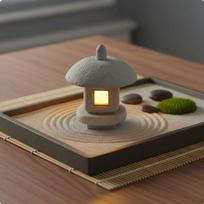 Miniature Stone Lantern Antique Finish Bonsai Decoration Ideal Tranquil Present Garden Pagoda