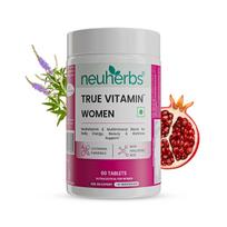 Neuherbs Multivitamin for Women Daily Energy Supplement Tablets with Hyaluronic Acid for Glowing Skin and Hair 60 Count