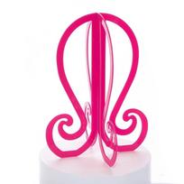 Portable Plastic Wig Stand Durable Travel Wig Holder Collapsible Wig Head Stand  Home Salon Use rožinė raudona spalva