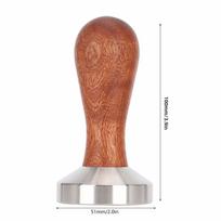 Wooden Handle 51mm Coffee Tamper Flat Bottom Espresso Tamper  Coffee Making