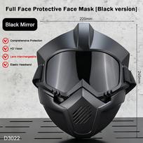 Ventilated Heat Insulation Welding Face Shield  Site Construction Protection Black-Black Mirror