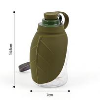 Portable Pet Water Bottle and Dispenser for Outdoor Travel 300ml Capacity geltonai žalia