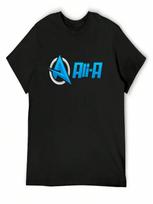 Ali-A Logo T-Shirt Anime Figures Aesthetic Clothes Luxury Designer Big And Tall T Shirts For unisex S įvairiaspalvis
