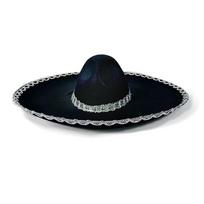 Vintage Black Kids Mexican Hat Stage Performance Kids Cosplay Hat  Costume Party juoda