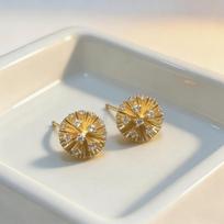 Beixi s999 Silver Dandelion Fireworks Earrings - Elegant High-End Jewelry Gift for Girlfriend