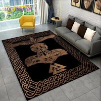 Viking Norse Mythology God Loki Rune Area Rug,Carpet Rug for Living Room Bedroom Sofa Doormat Kitchen Decor,Non-slip Floor Mat 40x60cm(15x23in)