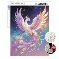 DIY Pearl Art Phoenix Painting Kit 5D Crystal Rhinestone Embroidery for Bedroom Living Room Wall Decoration Handmade Craft 30x40cm