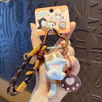 Cat's Paw Puppy Cat Keychain Pattern Hairball Pupp Pendant Creative Siamese Cat Pendant  Men Style 4