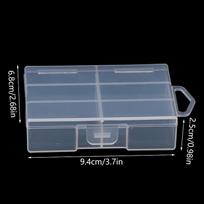 1PC Transparent Battery Storage Box For 18650 Batteries Plastic Organizer With Hardware Accessories And Clear Divider With Cover skaidri