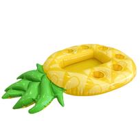 Inflatable Floating Drink Holder Platter with Multiple Cup Slots for Pool Party Water Gathering Picnic Event Use geltona