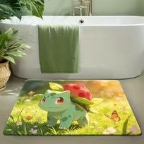 Pokemon Ash & Pikachu Adventure Print Doormat Non-Slip Absorbent Floor Mat for Indoor Entrance Home Decor 40x60cm