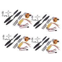 Sraigtų rinkiniai 4 vnt. A2212 1000KV bešepetėlių variklis + 4 vnt. HP 30A ESC + 4 poros 1045 sraigtai (B)