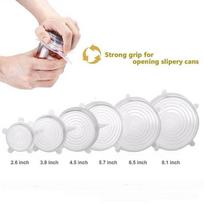 Eco-Friendly Reusable Silicone Stretch Food Lids Food Grade Silica Gel Cover 6pcs/set balta
