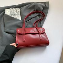High-Value Retro Casual Bag Women'S New Year'S Tide Shoulder Bag Large-Capacity Commuter Small Square Bag raudona