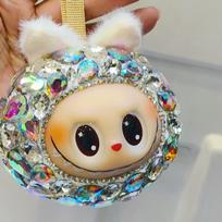 Diamond-Studded Plush Pendant with a Squishy Head – Your Cutest Bag Charm Ever! balta
