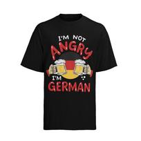 Im not angry im German I Love Deutschland afd Herren T-shirt Baumwolle L