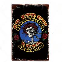 Rock'o grupės plakatai Dekoravimas Metalinės lentelės Vintažinis metalinis skardinis ženklas Plaketas Metalinė sieninė plokštė Baras Klubas 20x30cm blue