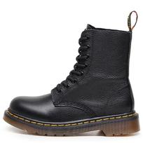 Lychee pattern Martin boots women's first layer soft cowhide couple short boots British leather locomotive boots round head trend 34 juoda