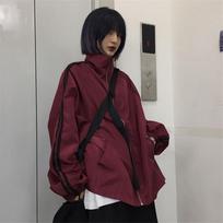 Spring Autumn Women Oversize Windbreaker Jackets BF Style Chic Harajuku Sun-proof Korean Jacket Coat Zipper Streetwear Outerwear S raudona