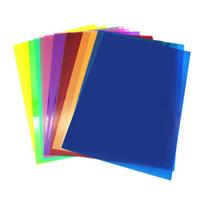 14/16 vnt. spalvotų celofano lakštų rinkinys Spalvota plėvelė Plastikinis lakštas 29,5 x 21 cm Skaidrus popierius Gelio šviesos filtras Rinkinys Daugiaspalvis
