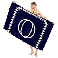 Bathroom Bath towel for adults sauna Large beach towel Gym towel Large hotel woman shower quick drying microfiber simple letter W30*H60(CM)