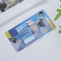Manual Shaving Razor, Men's Beard Trimmer, Hair Removal Knife, Five-layer Blade Head, Hair Removal Stand Blister packaging mėlyna