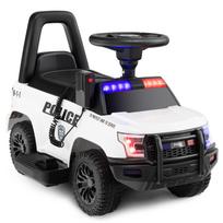 Vaikiškas elektrinis policijos automobilis baltas